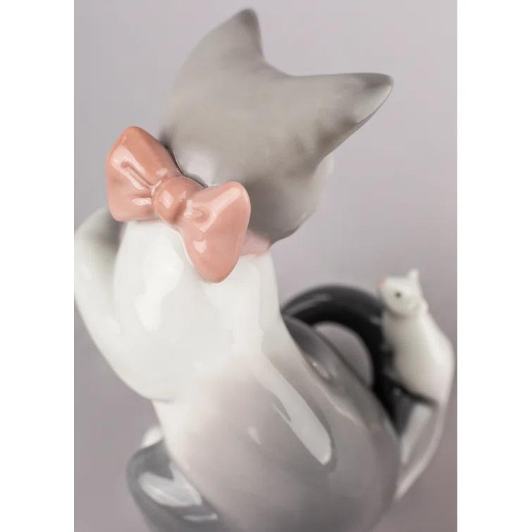 Lladro Cat and Mouse Figurine