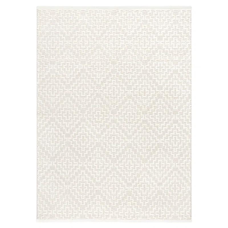 Town & Country Living TOWN & COUNTRY LUXE Tretta Modern Geo Area Rug with Plush High-Low Texture, Ivory