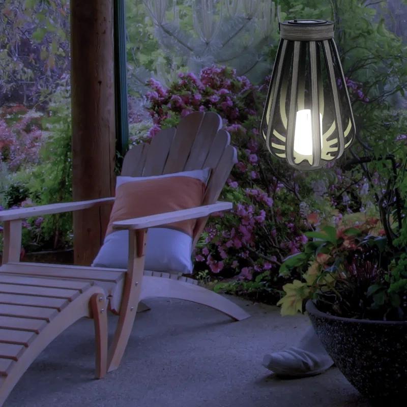 Alpine Solar Decorative Plastic Lantern w/ LED Light