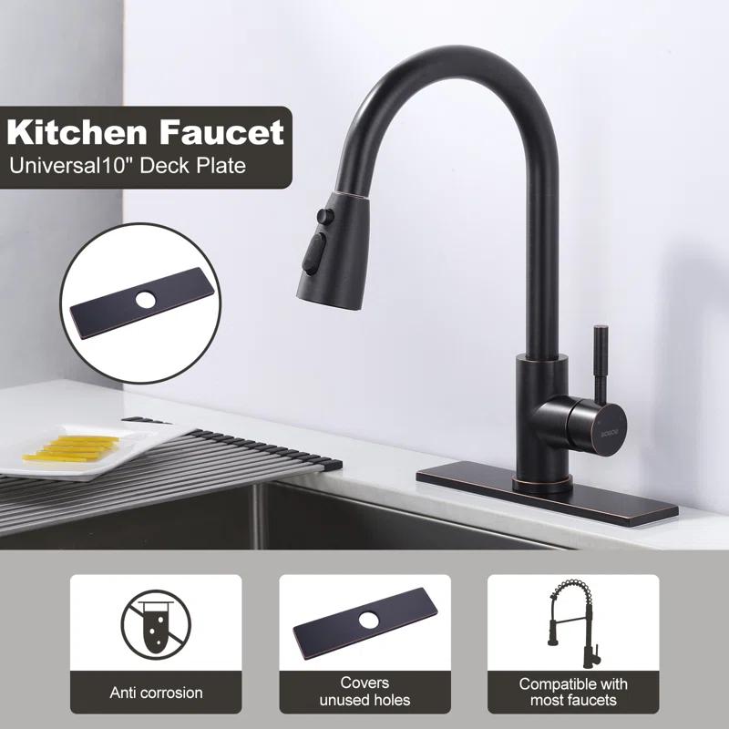 iVIGA iVIGA 10" Sink Faucet Hole Cover Deck Plate VCC06RB