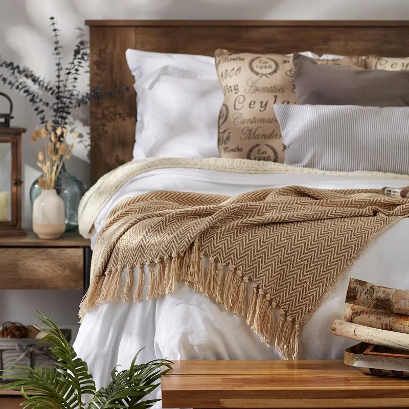 Design Imports Hand Woven Throw Blanket