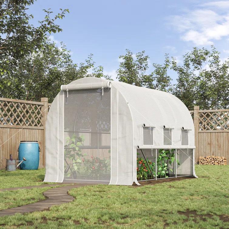 Outsunny 116' W x 78' D Hobby Greenhouse
