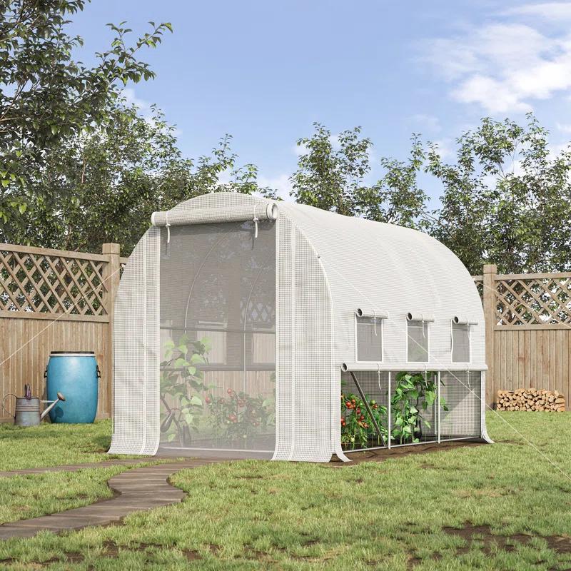 Outsunny 116' W x 78' D Hobby Greenhouse