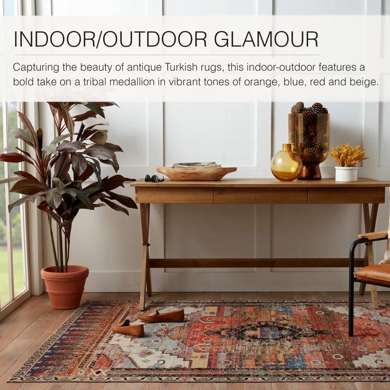 Steelside™ Haden Indoor/Outdoor Soft Power-Loomed Oriental Area Rug by Jaipur Living