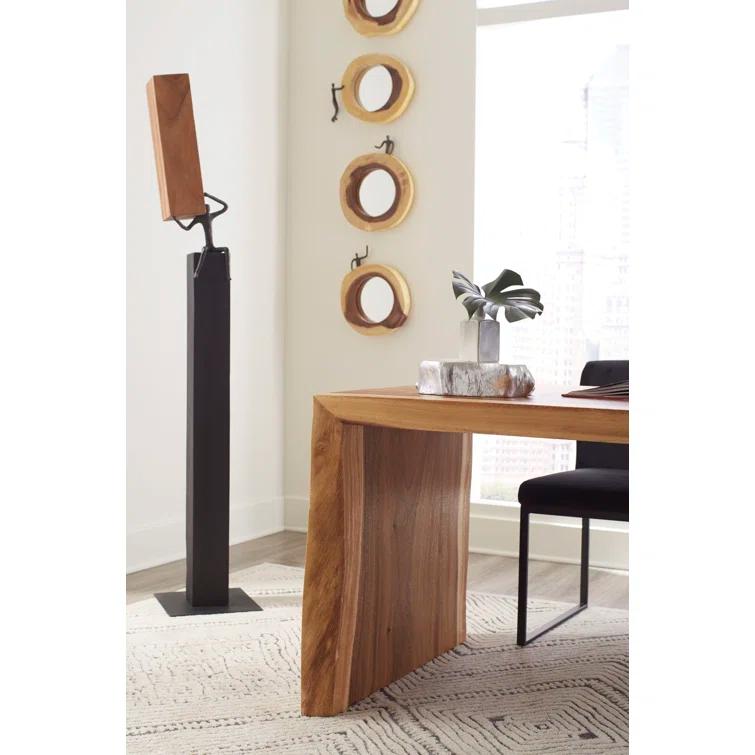 Phillips Collection Atlas Cross Cut Small Right Half Man Beveled Accent Mirror