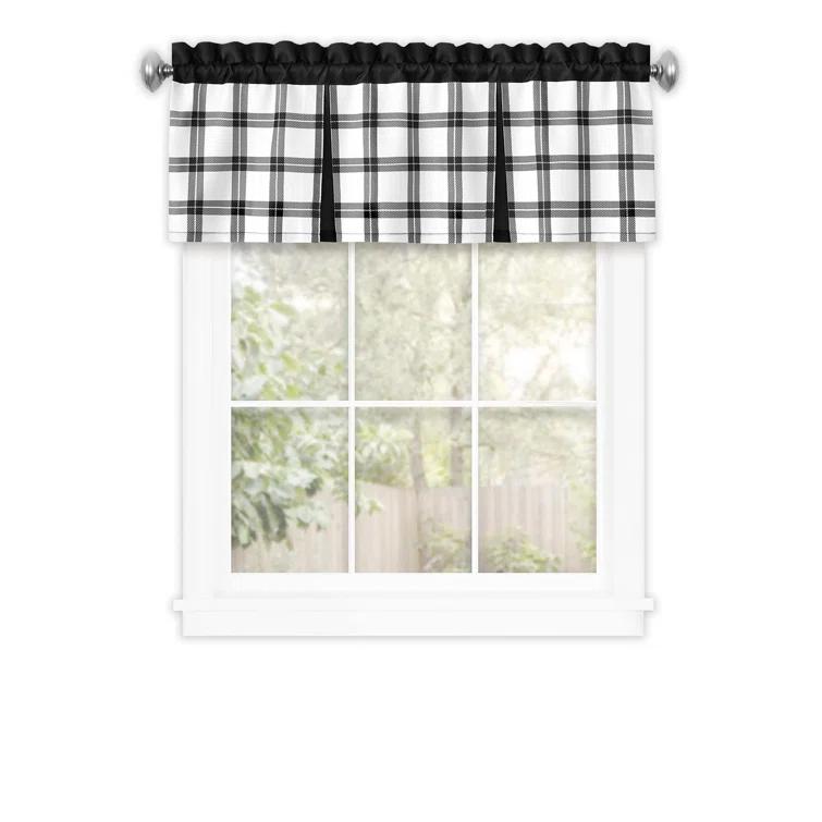 Achim Importing Co Plaid Tailored Kitchen Curtain
