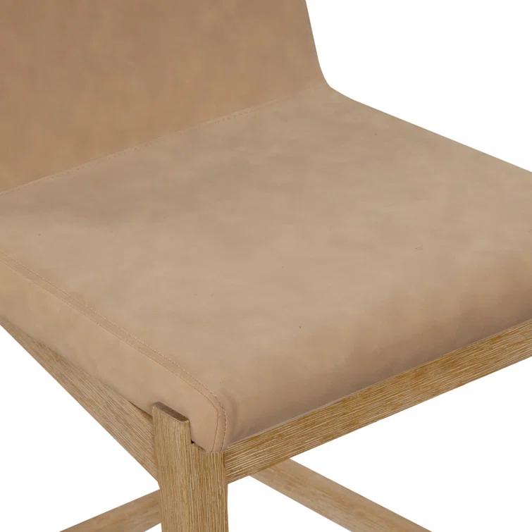 Nathan James Upholstered Wooden Stool