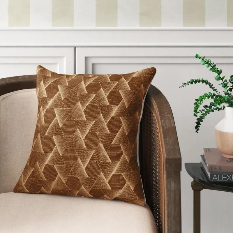Gretchen Geometric Cotton Throw Pillow