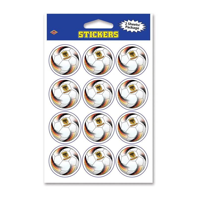 Beistle Stickers - Germany - 4" x 6" Sh - Pack of 12