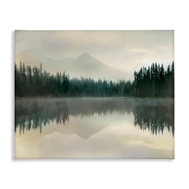 Stupell Industries Foggy Lake Forest Landscape Soft Nature Water Reflection by Danita Delimont - Photograph