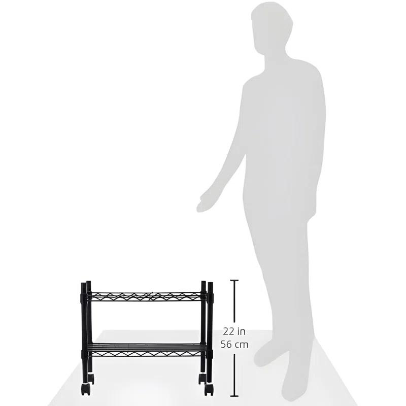 COAHAHA Mobile File Cart, Compact Steel Rolling File Organizer For Letter & Legal Folders, Extra Storage Shelf, Swivel Wheels, Professional Office Storage Solution, 14"W X 14"D X 20.5"H