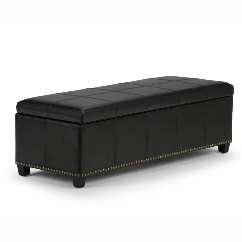 Simpli Home Kingsley Upholstered Ottoman