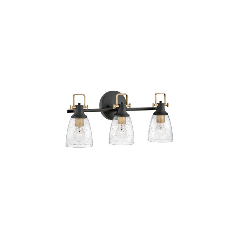 Easton 3-Light Dimmable Black Vanity light