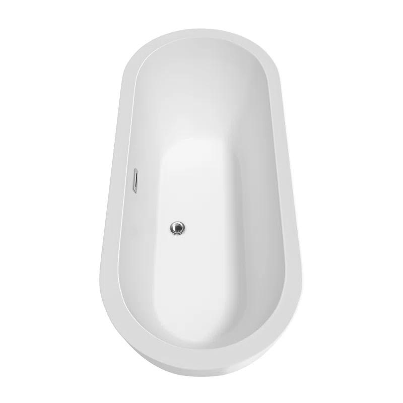 Wyndham Collection WCOBT100272 Soho 72'' x 31'' Freestanding Soaking Acrylic Bathtub
