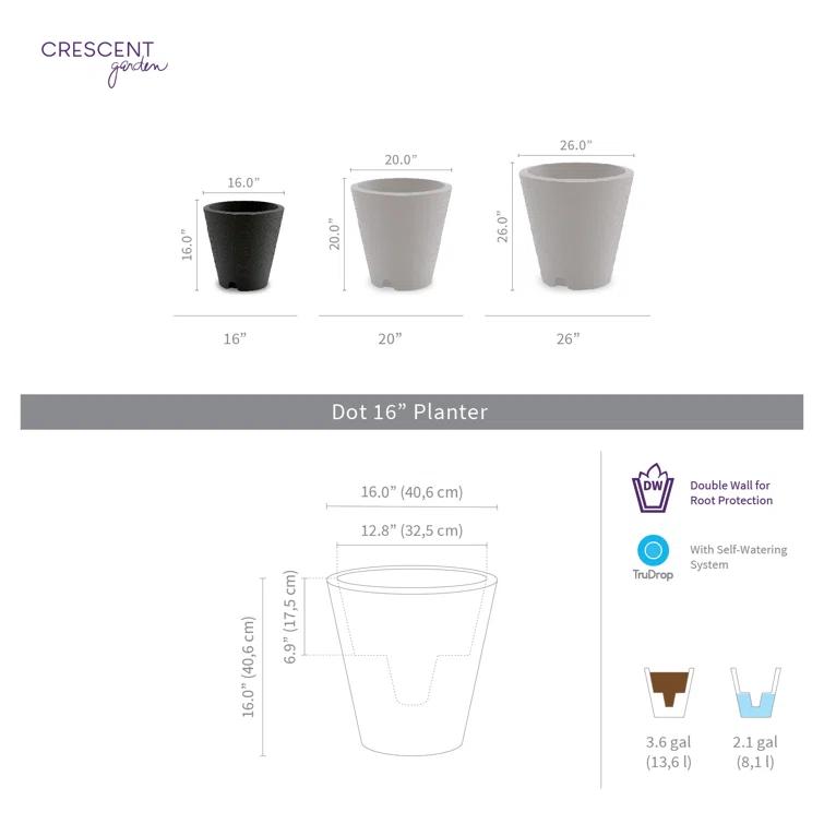 Crescent Garden Dot Planter Pot
