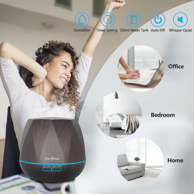 DAROMA DAROMA 550ML Remote Essential Oil Diffuser