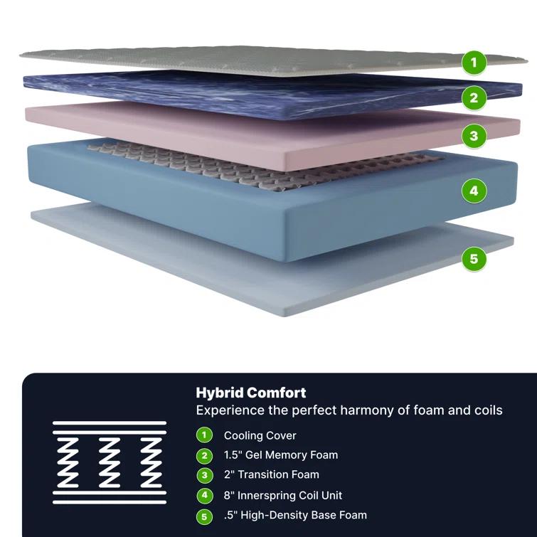 GhostBed GhostBed 12" Medium-Plush Hybrid Mattress