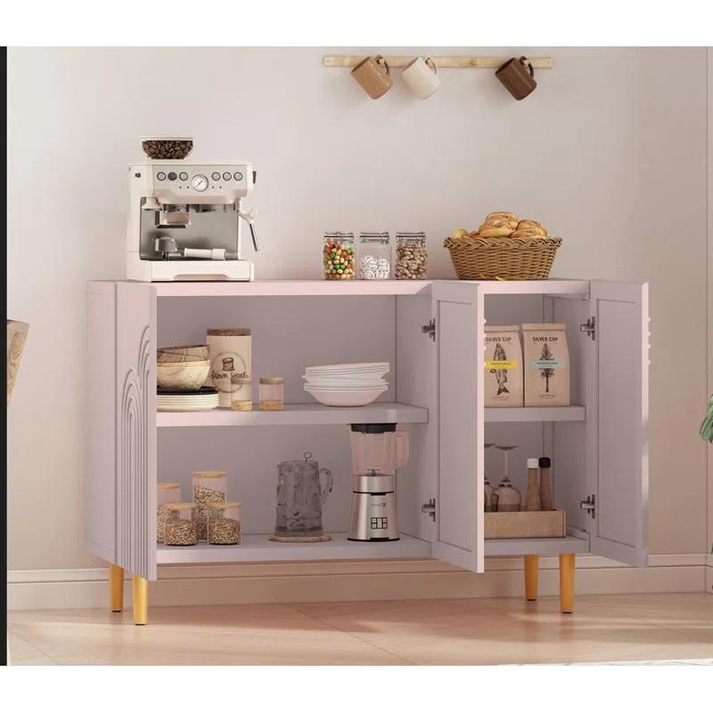 Mercer41 Sirgio 47.2'' Sideboard Buffet Cabinet with 3 Doors for Kitchen, Hallway, Living Room