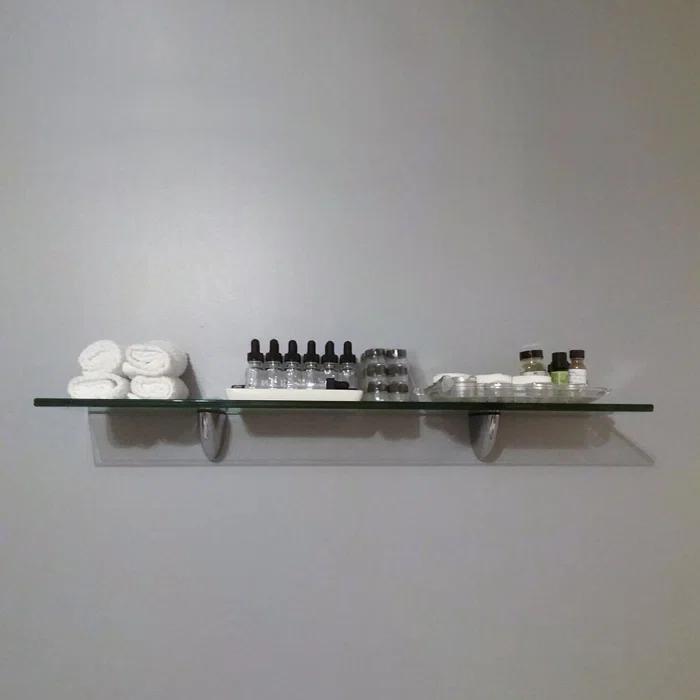 Latitude Run® Glass Accent Shelf with Adjustable Shelves