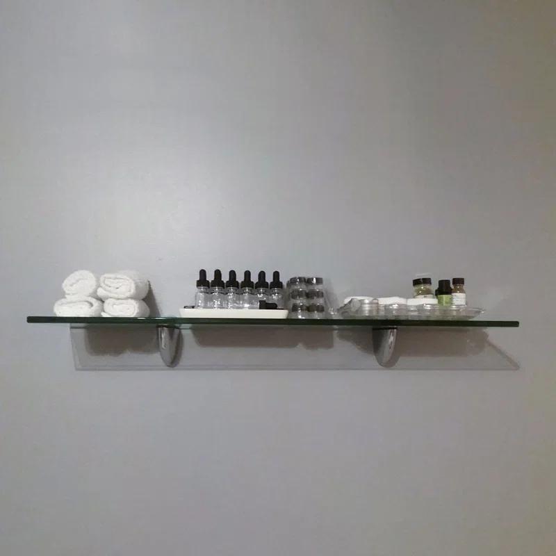 Latitude Run® Glass Accent Shelf with Adjustable Shelves