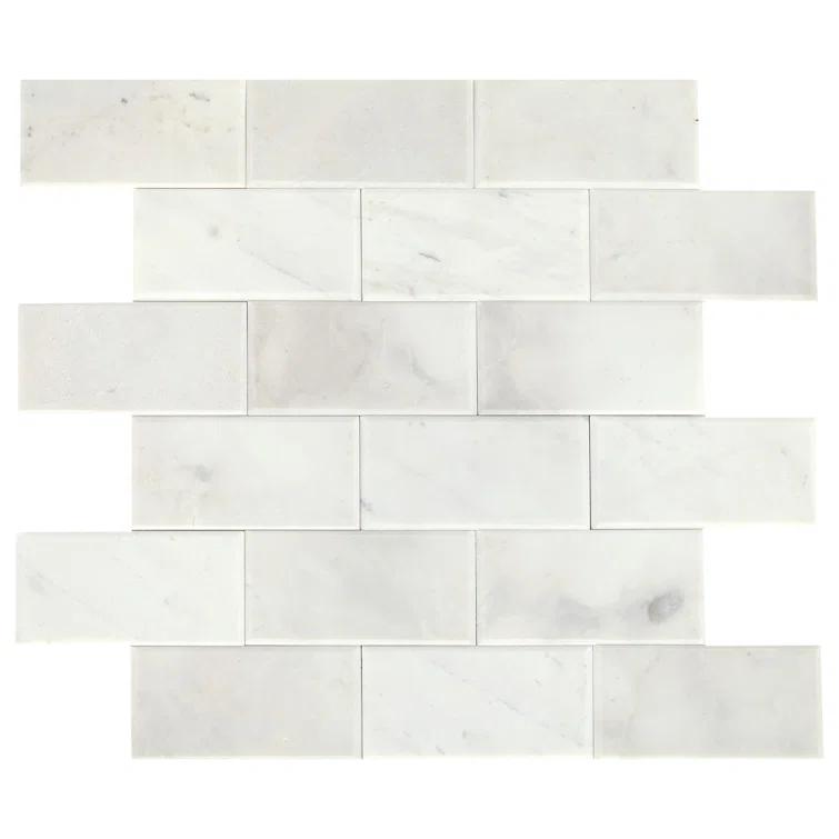 Daltile Simply Stick Mosaix 4'' W x 2'' L Natural Stone Peel and Stick Mosaic Tile