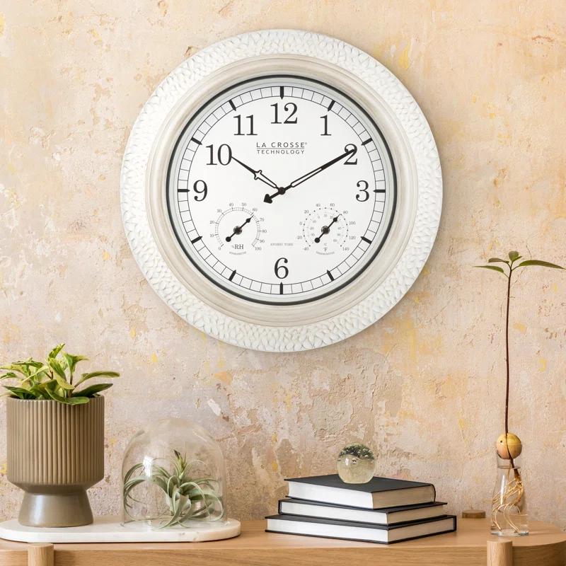 La Crosse Technology 21" Atomic Analog Wall Clock with Temperature & Humidity