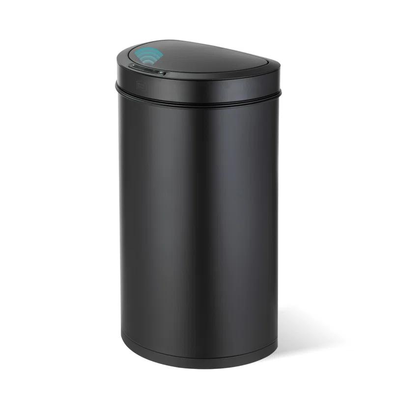 Home Zone Living 13 Gallon Automatic Trash Can With Motion Sensor, Black
