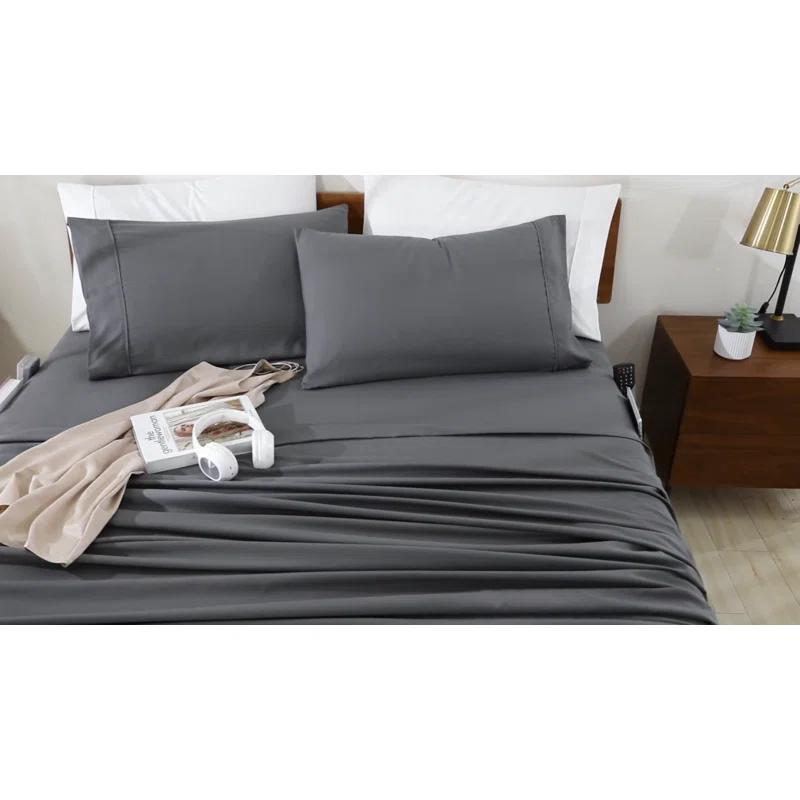 Cathay Home, Inc 1800 Series Smart Storage Pocket Microfiber Sheet Set