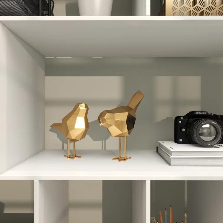 CosmoLiving by Cosmopolitan Polystone Bird Decorative Sculpture with Origami Accents