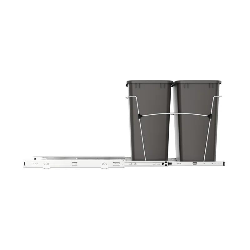Rev-A-Shelf Double Pull Out Trash Can 27 Qt for Kitchen