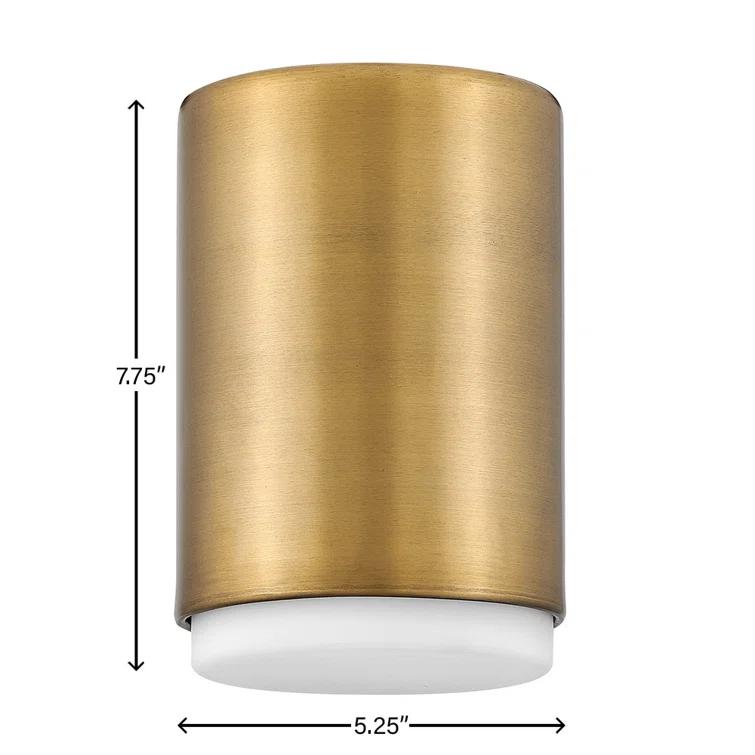 Fitzgerald Single Light Steel Dimmable Flush Mounted Sconce