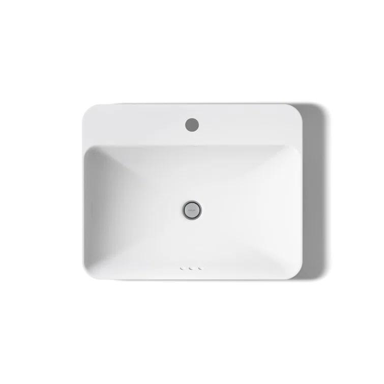 Kohler Vox® Vitreous China Rectangular Vessel Bathroom Sink with Overflow K-2660-1-0