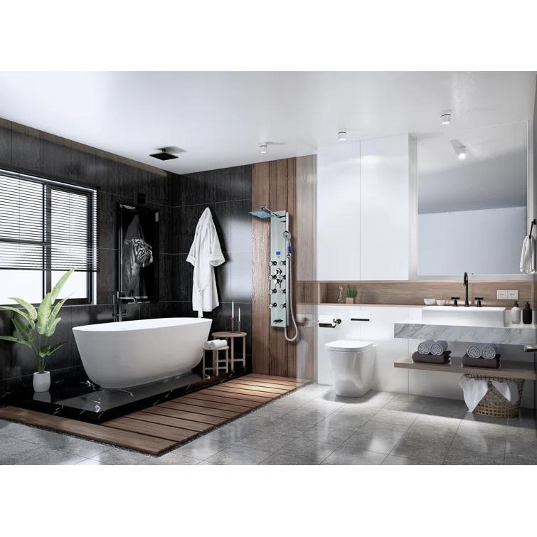 Blue Ocean 52 inch Aluminum Shower Panel With Shower Head