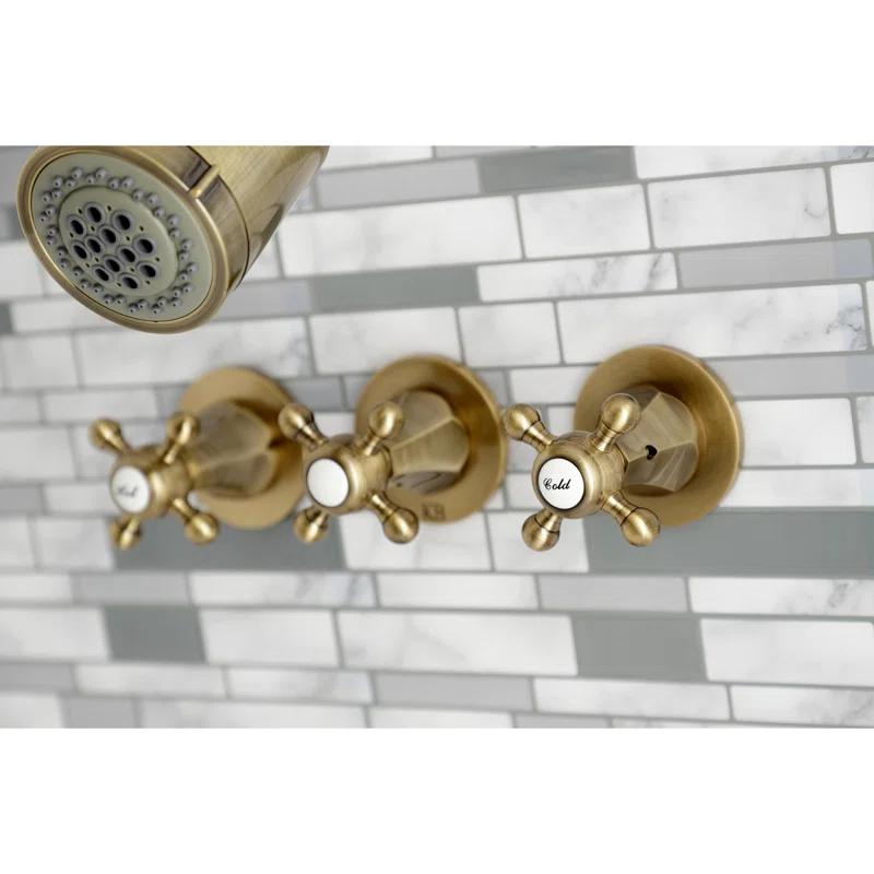 Kingston Brass Metropolitan Triple-Handle Tub and Shower Faucet