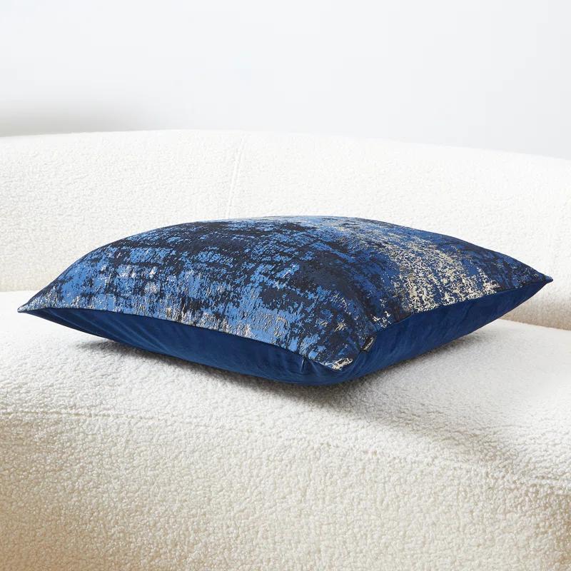 THE-TINOART Glam Jacquard & Velvet Throw Square Accent Pillow Cover 20"x20" 1Piece