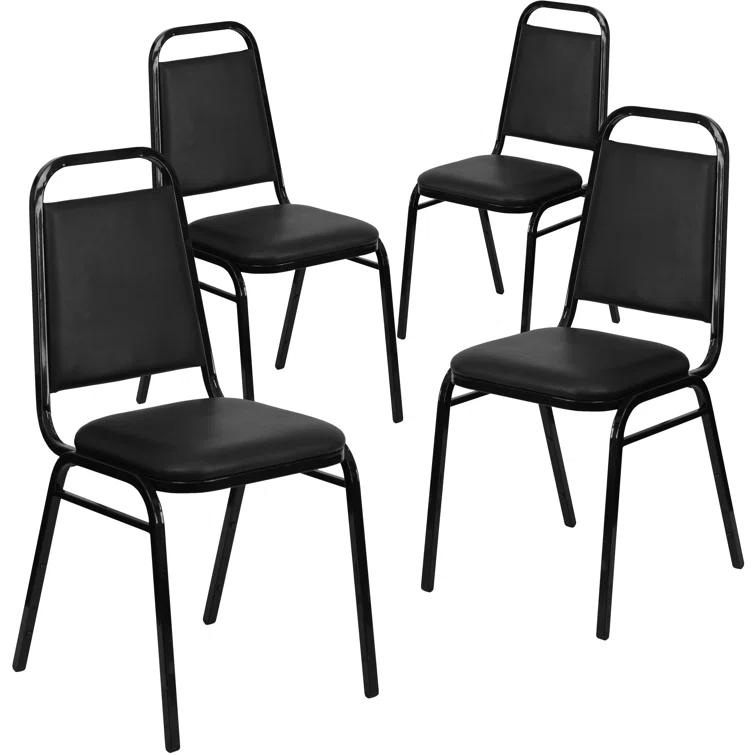 Flash Furniture Amaya Trapezoidal Stacking Banquet Chairs (Set of 4)