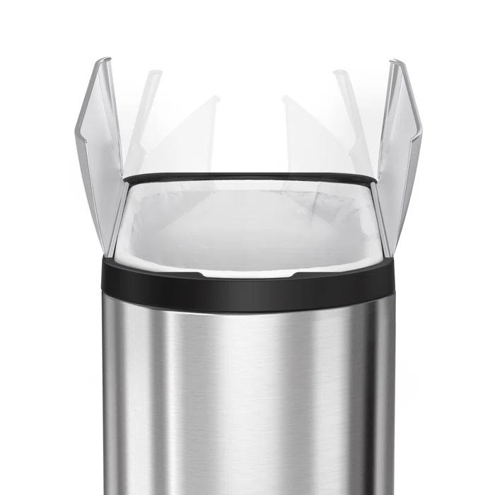 Simplehuman 45-Liter Brushed Stainless Steel Butterfly Step Trash Can
