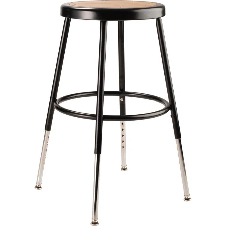 National Public Seating Adjustable Height Ergonomic Lab Stool with Footring