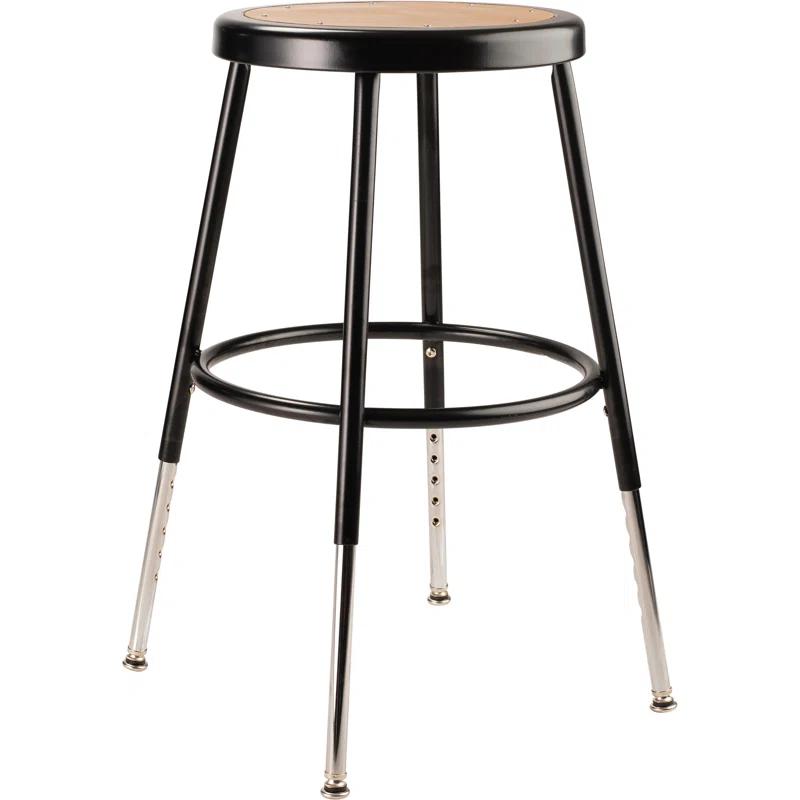 National Public Seating Adjustable Height Ergonomic Lab Stool with Footring (Set of 2)
