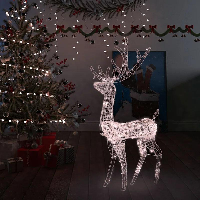 The Holiday Aisle® Reindeer Christmas Decoration LEDs Pre-Lit Christmas Lighting Acrylic