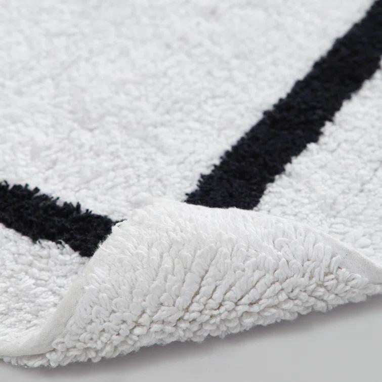 Modern Threads Modern Threads 2-Pack Reversible Contrast Stripe Bath Mat Set