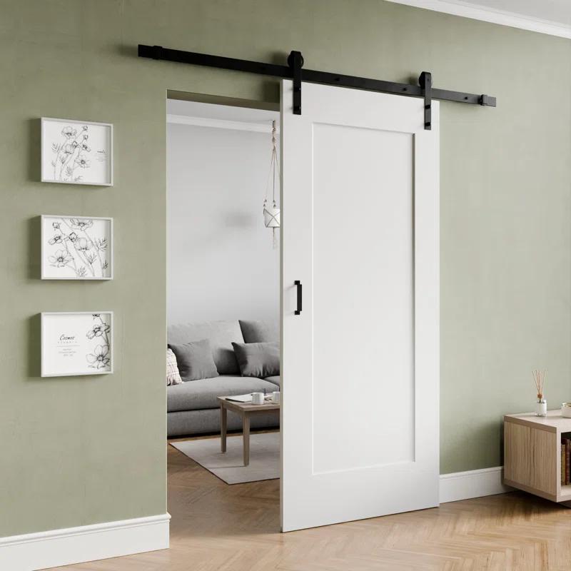 ANZZI ANZZI 1 Patio Wood Finish Barn Doors - Durable, Sleek Design, Easy Installation - Hardware Kit Included - Perfect For Indoor & Outdoor