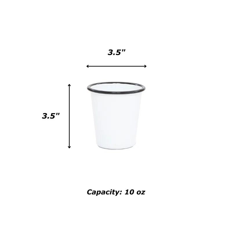 Crow Canyon Home Crow Canyon Enamelware Vintage 10 oz Short Tumblers (Set of 4)