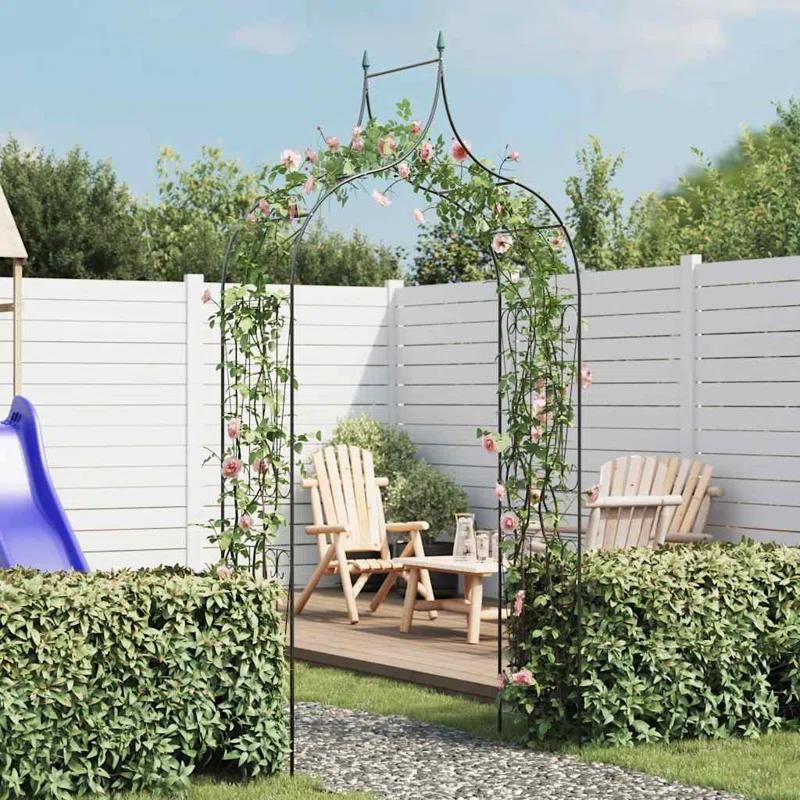 VidaXL vidaXL Garden Arch, Arch Trellis, Metal Arch, Weather-Resistant, Dark 111.4"H x 50.8"W Green