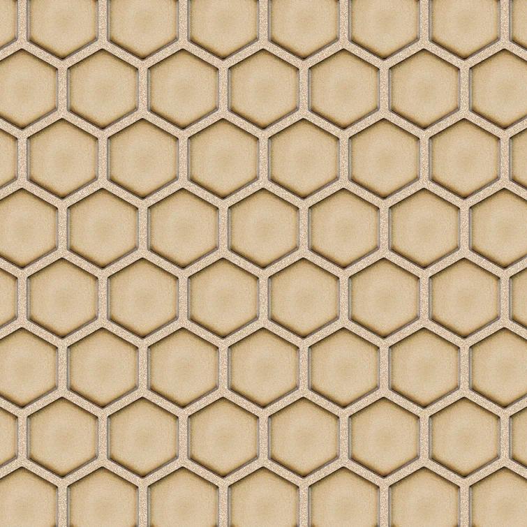 Merola Tile Hudson Due 2" Hex 10-7/8 " x 12-5/8 " Porcelain Mosaic Floor and Wall Tile