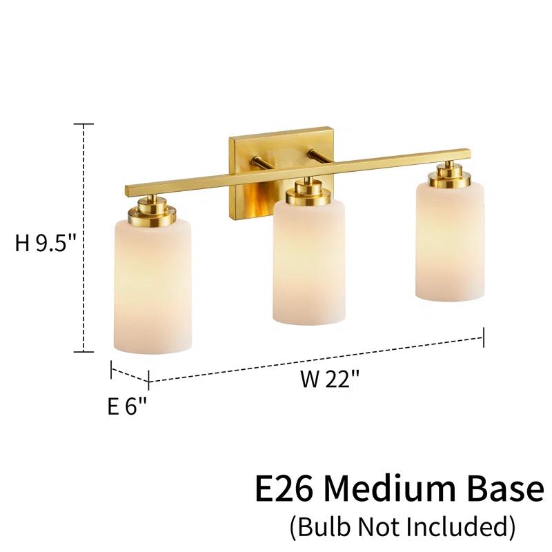 Kawoti Vanity Light With Frosted White Glass