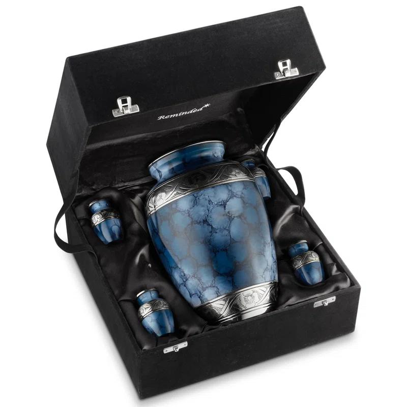 Reminded Decorative Urn Set, 1 Large and 4 Small