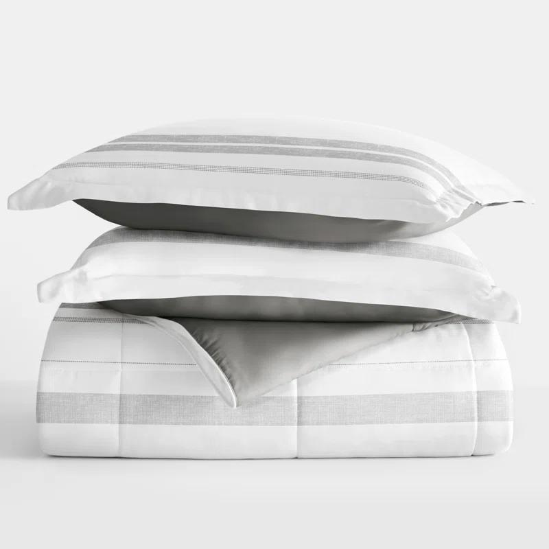 Becky Cameron Contemporary Coastal Stripe Down-Alternative Lightweight Comforter Set