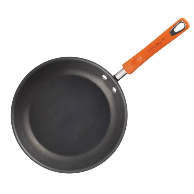 Rachael Ray Rachael Ray Brights Hard Anodized Nonstick Cookware Pots and Pans Set, 10 Piece, Gray with Handles