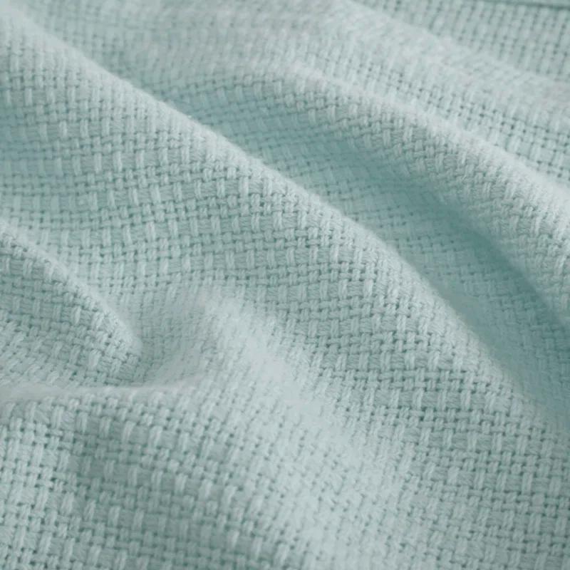 Madison Park Freshspun Basketweave Cotton Blanket